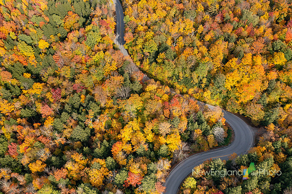 Green Mountains winding road