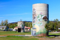 Murals on silos, Jeffersonville