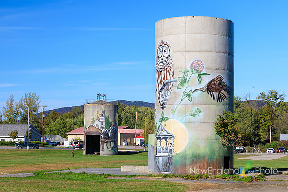 Murals on silos, Jeffersonville
