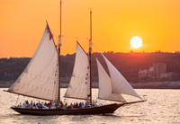 Schooner at Sunset