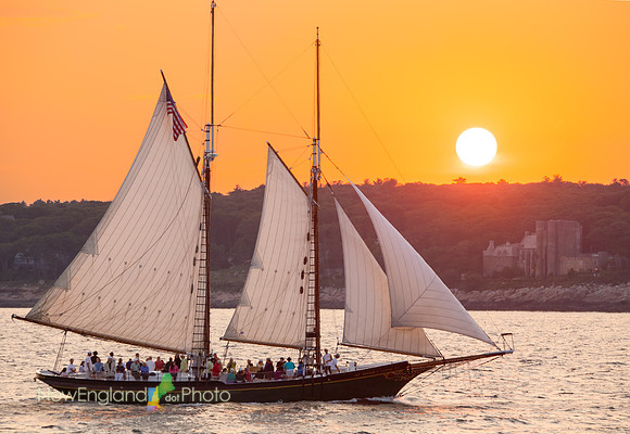 Schooner at Sunset
