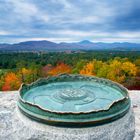 Mountain profile map atop Jockey Cap