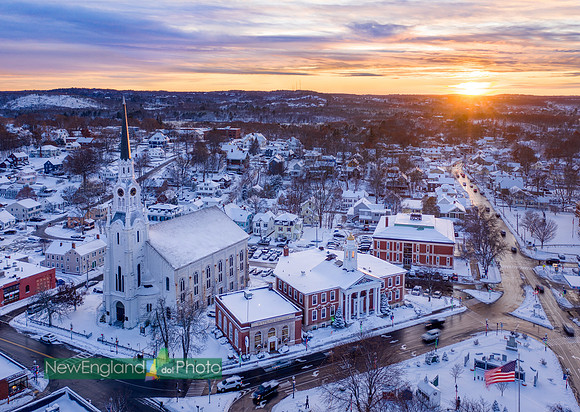 Woburn winter sunset